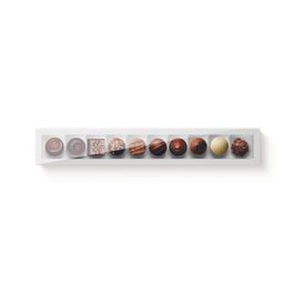 Caixa Retangular Para Docinho Com 10 Unidade Com Tampa Pvc Liso Branco