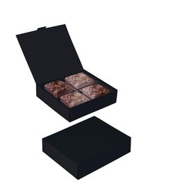 Caixa Para 4 Brownie Liso Preto