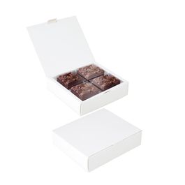 Caixa Para 4 Brownie Liso Branco