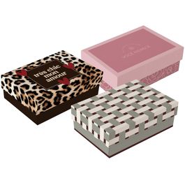 Cx Retangular com Tampa Petit Sortido Colorido