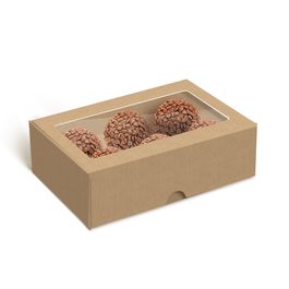 Caixas Para 8 Brigadeiros E Bombons Kraft Pardo