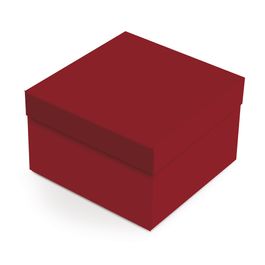 Caixa Quadrada Cabernet Vermelho