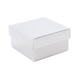 Mini Caixa Quadrada Laminada Metalizada Prata