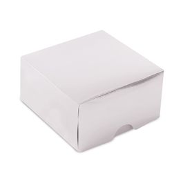 Mini Caixa Quad Tampa/Fundo Laminada Prata