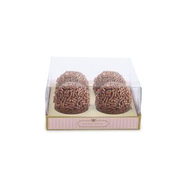 Caixas Para Brigadeiros E Bombons Prestige Cristal Imperial Rosa / Ouro