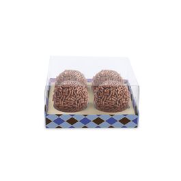 Caixas Para Brigadeiros E Bombons Prestige Cristal Onix Azul