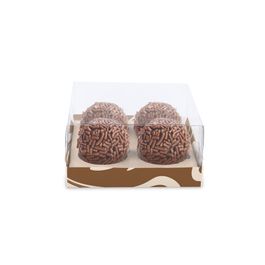Caixas Para Brigadeiros E Bombons Prestige Cristal Duna Marrom