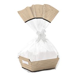 Kit Cesta Rattan Colorido