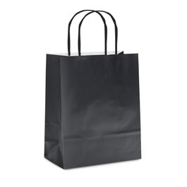 Sacola de Papel Liso Metalizado Fosco Preto