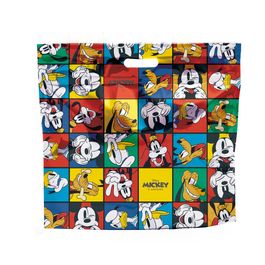 Sacola Laminada Com Zíper Mickey Play