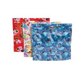 Sacola Laminada Com Zíper Sortido Disney