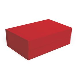 Caixa Rígida Dobrável Retangular Com Ima Liso Vermelho