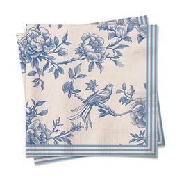 Guardanapo De Papel Versalhes Azul E Marfim