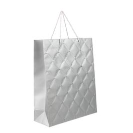 Sacola Premium Acabamento Especial Capitonê Prata