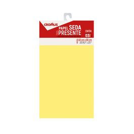 Papel Seda Autosservico Liso Amarelo