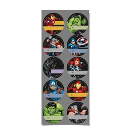 Adesivo Redondo Avengers Colorido