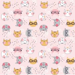 Saco para Presente Perol Gatinhos Colorido