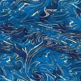 Saco para Presente Metal Marmorizado Azul