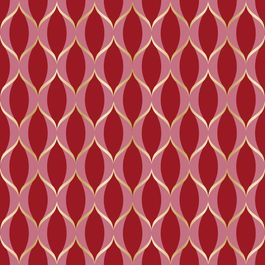 Saco Para Presente Metal Waves Vermelho E Ouro