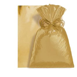Saco Para Presente Metal  Ouro