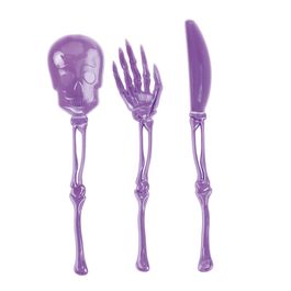 Talheres Esqueleto Roxo