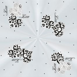 Kit Saco para Cesta Amor Preto/Branco