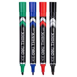 Kit Marcadores Permanentes - Ponta Chanfrada 1,5-5,0mm - 4 cores/pcs