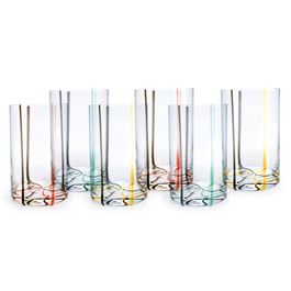 Copo Jogo C/6Peças Cristal Eco Colorido