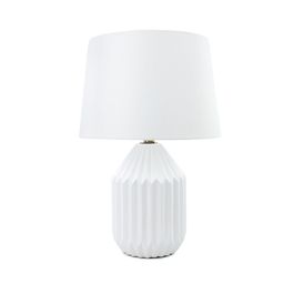 Abajur Com Cúpula Cerâmica Branco