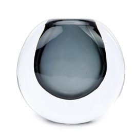 Vaso Vidro Cinza / Cristal