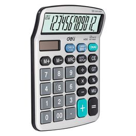 calculadora 12 Dígitos Check and Correct (120 Steps) - Bateria e Solar - Preta -media
