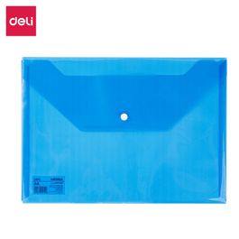 Pasta Documento A4 com botão  - Espessura 0,12mm - Azul