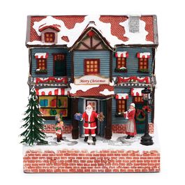 Cenário Noel Com Luz Som Movimento Colorido Bivolt