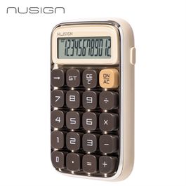 Calculadora 12 dígitos -  Tela Ajustável -  Caramelo