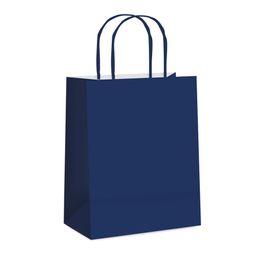 Sacola de Papel Liso Azul Marinho