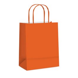 Sacola De Papel Liso Laranja