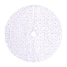 Saia De Árvore Com Estampa Pinheiro Branco Ouro