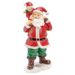 Noel Decorativo Com  Criança Vermelho Branco e Marrom