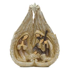 Dec Sagrada Família Bco/Our 21X8X27Cm