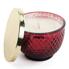 Vela Aromatica Com Porta Velas Vermelho