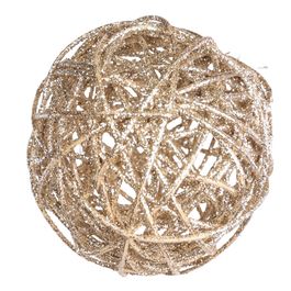 Bola Rattan Com Glitter Nude