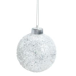 Bola Com Glitter Branco