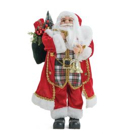 Papai Noel Decorativo Com Saco Presente Vermelho