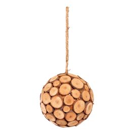 Enfeite Pendurar Mandeira Marrom