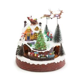 Cenário Dec Trem Com Led Som Mov Colorido