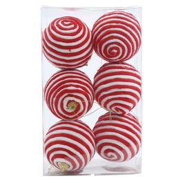 Bolas Listras Vermelho/Branco