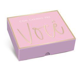 Caixa Retangular Tampa/Fundo New Candy Rosa Colorido