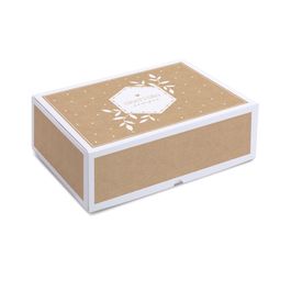 Caixa Ret Realce Terrazzo Pardo / Branco