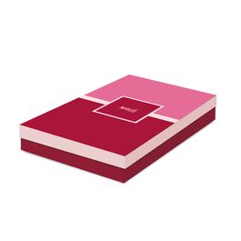 Caixa Retangular Com Tampa Baixa Femme Rosa / Vermelho
