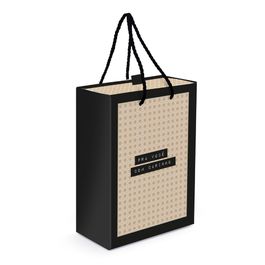 Caixa Luva Com Alça Rattan Preto / Branco / Pardo
